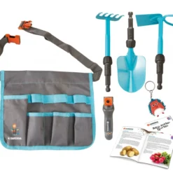 Gardena Kinder-gordel Met Schep Hark En Schoffel 18 Gardena Kinder-gordel Met Schep Hark En Schoffel -Peuter Plezier Verkoopwinkel happy people tuinierset gardena junior staal blauw 7 delig 4008332168661 1