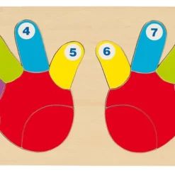 Houten Puzzel Handen + Tellen