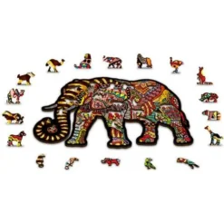 Wooden City Houten Puzzel Magic Elephant L245 -Peuter Plezier Verkoopwinkel houten puzzel magic elephant 3