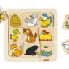 Houten Puzzel Wie Woont Waar? -Peuter Plezier Verkoopwinkel houten puzzel wie woont waar goki 56881
