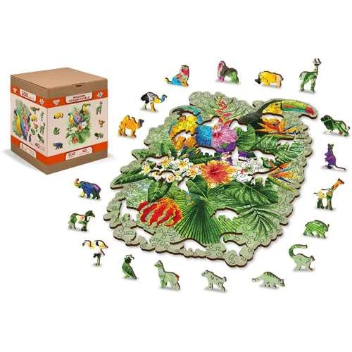 Wooden City Houten Puzzel Tropical Birds L300 3 Wooden City Houten Puzzel Tropical Birds L300