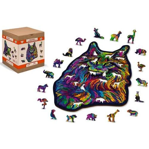 Wooden City Houten Puzzel Rainbow Wild Cat L 300 3 Wooden City Houten Puzzel Rainbow Wild Cat L 300