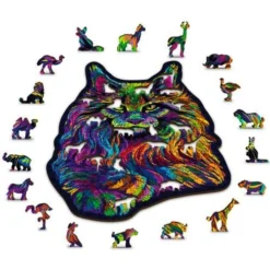 Wooden City Houten Puzzel Rainbow Wild Cat L 300 10 Wooden City Houten Puzzel Rainbow Wild Cat L 300 -Peuter Plezier Verkoopwinkel houten puzzel wooden wild cat L300 3