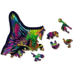 Wooden City Houten Puzzel Rainbow Wild Cat L 300 11 Wooden City Houten Puzzel Rainbow Wild Cat L 300 -Peuter Plezier Verkoopwinkel houten puzzel wooden wild cat L300 4