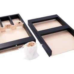 Houten Sjoelbak Junior Mini Sjoelbak 2dlg Black -Peuter Plezier Verkoopwinkel houten sjoelbak mini thema dieren 2 delige sjoelbak black 3