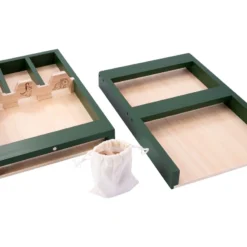 Houten Sjoelbak Junior Mini Sjoelbak 2dlg Groen Dino -Peuter Plezier Verkoopwinkel houten sjoelbak mini thema dino 2 delige sjoelbak groen 4