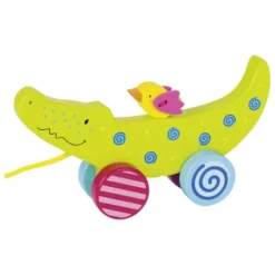 Houten Trekdier Krokodil -Peuter Plezier Verkoopwinkel houten trekdier krokodil goki 54917 1