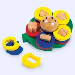 Inlegplank Bloem Met Geometrische Vormen 5 Inlegplank Bloem Met Geometrische Vormen -Peuter Plezier Verkoopwinkel inlegplank bloem santoys f5355 1