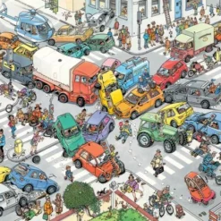 Jumbo 20073 Puzzel 2in1 JvH Verkeerschaos En Ter Land Ter Zee En In De Lucht 2×1000 -Peuter Plezier Verkoopwinkel jumbo 20073 puzzel JvH Ter Land ter Zee en in de Lucht Verkeerschaos 2x 1000 stukjes 4