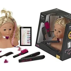 Kapkop Met Braun Satin Hair 7 Stijltang -Peuter Plezier Verkoopwinkel kapkop stijltang theo klein 5245