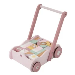 Little Dutch LD4414 Houten Blokkenkar Rose -Peuter Plezier Verkoopwinkel little dutch 4414 houten blokkenkar pink 1