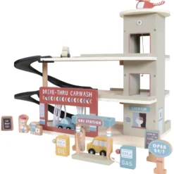 Little Dutch LD4491 Houten Railway Garage -Peuter Plezier Verkoopwinkel little dutch 4491 railway garage 2