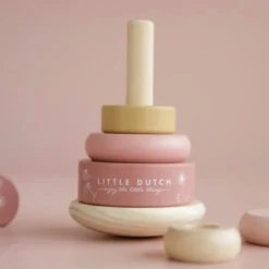 Little Dutch LD7012 Houten Tuimelstapelaar Wild Flowers -Peuter Plezier Verkoopwinkel little dutch 7012 stapelringen hout little dutch wild flowers 1