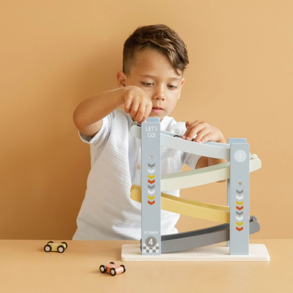 Little Dutch LD7008 Houten Autobaan Knikkerbaan Blauw 6 Little Dutch LD7008 Houten Autobaan Knikkerbaan Blauw - Image 4