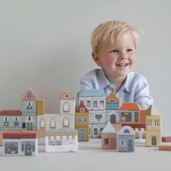 Little Dutch LD4493 Blokkenstad Uitbreiding Railway 7 Little Dutch LD4493 Blokkenstad Uitbreiding Railway -Peuter Plezier Verkoopwinkel little dutch blokkenset stad 1