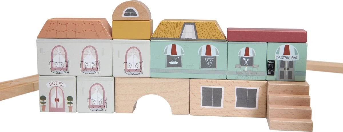 Little Dutch LD4493 Blokkenstad Uitbreiding Railway 6 Little Dutch LD4493 Blokkenstad Uitbreiding Railway - Image 4