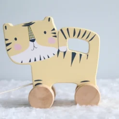 Little Dutch LD4451 Houten Trekdier Tijger -Peuter Plezier Verkoopwinkel little dutch houten trekdier tijger 1