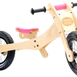 Trybike Pink – Houten 4-in-1 Loopfiets 9 Trybike Pink – Houten 4-in-1 Loopfiets -Peuter Plezier Verkoopwinkel loopfiets 4 in 1 trybike pink 2