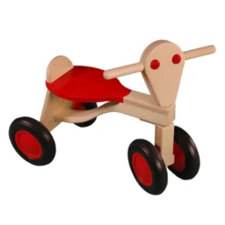 Van Dijk Toys Loopfiets Rood Berkenhout -Peuter Plezier Verkoopwinkel loopfiets berken rood v.dijktoys 1