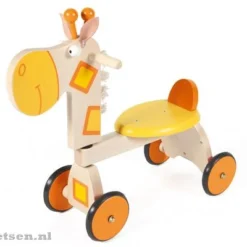 Loopfiets Giraffe 8 Loopfiets Giraffe -Peuter Plezier Verkoopwinkel loopfiets giraffe houten 4wielen scratch 1