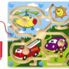 Magneetlabyrinth Transport -Peuter Plezier Verkoopwinkel magneetlabyrinth mighty motors hape