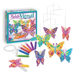 Mobiel Vitrail Vlinders Knutselpakket Sentosphere -Peuter Plezier Verkoopwinkel mobile vitrail vlinders knutselpakket sentosphere 32243