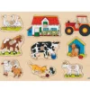 Noppenpuzzel Boerderij -Peuter Plezier Verkoopwinkel noppenpuzzel boerderij goki 57908
