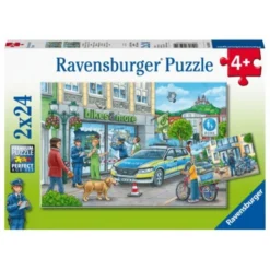 Onderweg Met Een Politieagent Puzzelbox Ravensburger 2×24 Stukjes