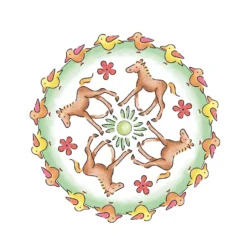 Original Mandala Designer Horses -Peuter Plezier Verkoopwinkel original mandala designer horses 3