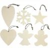 Houten Ornamenten Voor Kerst – 6 Stuks -Peuter Plezier Verkoopwinkel ornamenten kerst om zelf te decoreren 564050 1