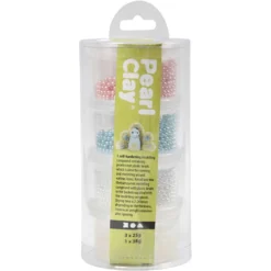 Pearl Clay 3 X 25 G., 38 G. 1 Set Lichtblauw – Rose – Wit -Peuter Plezier Verkoopwinkel pearl clay 78725 1 1