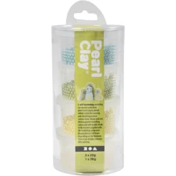 Pearl Clay 3 X 25 G., 38 G. 1 Set Lichtblauw – Lichtgroen – Geel