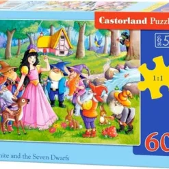 Snowwhite And The 7 Dwarfs – Castorland Puzzel 60 Stukjes -Peuter Plezier Verkoopwinkel puzzel castorland snowwhite and the 7 dwarfs 1