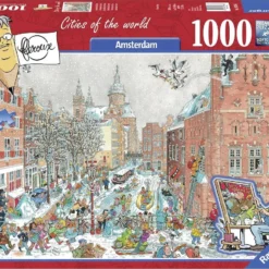 Ravensburger Puzzel Fleroux Amsterdam-in-de-winter 1000-stukjes