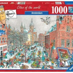 Ravensburger Puzzel Fleroux Amsterdam-in-de-winter 1000-stukjes -Peuter Plezier Verkoopwinkel ravensburger puzzel amsterdam in de winter fleroux legpuzzel 2