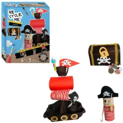 Re-cycle-me Pirate World Knutselset ReCycleMe -Peuter Plezier Verkoopwinkel re cycle me pirate world