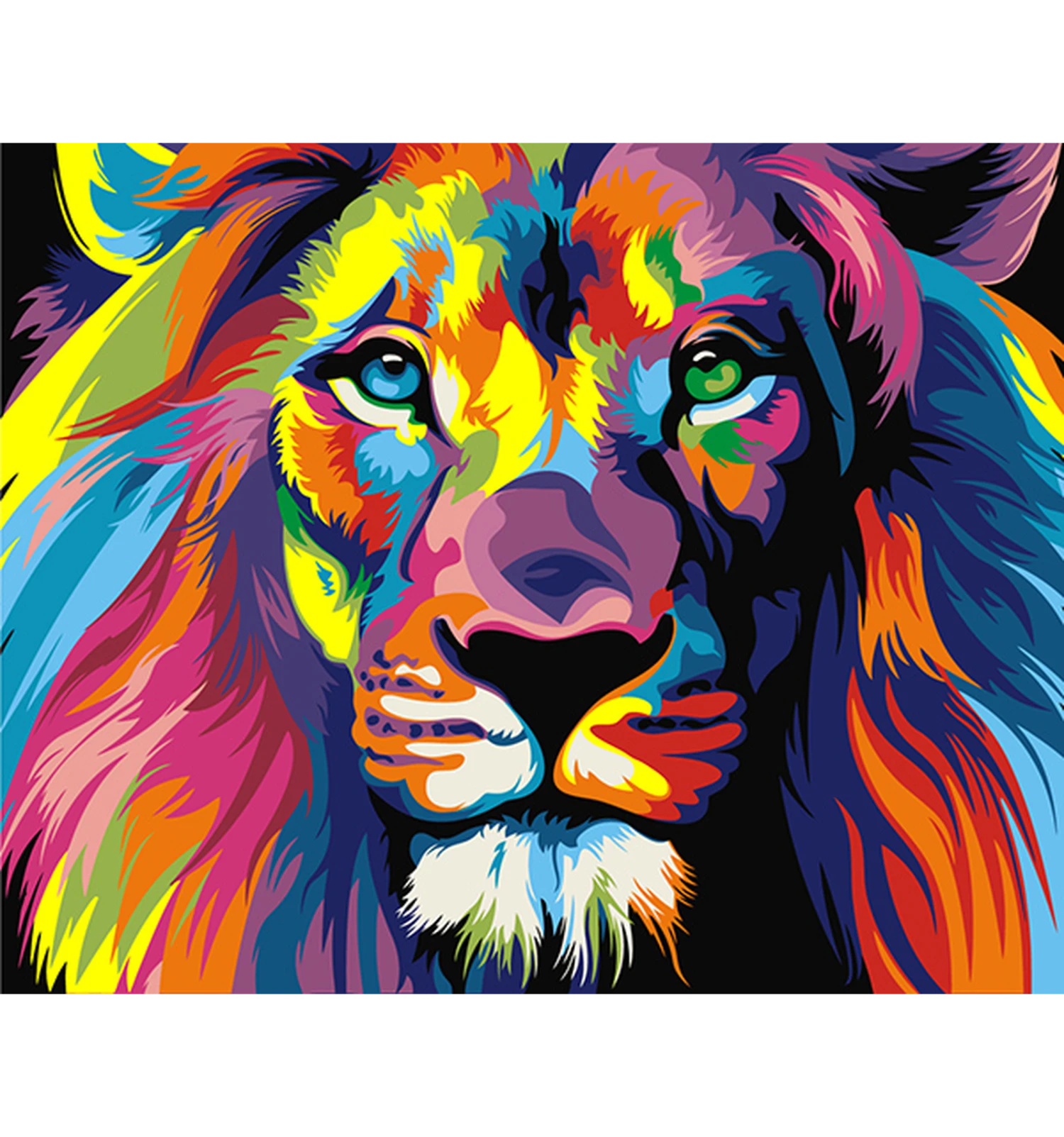 Regenboog Leeuw – Schilderen Op Nummer 3 Regenboog Leeuw – Schilderen Op Nummer