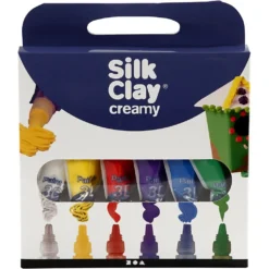 Silk Clay Creamy – 6 X 35 Ml. – Set 1 -Peuter Plezier Verkoopwinkel silk clay creamy set 74136 1 1