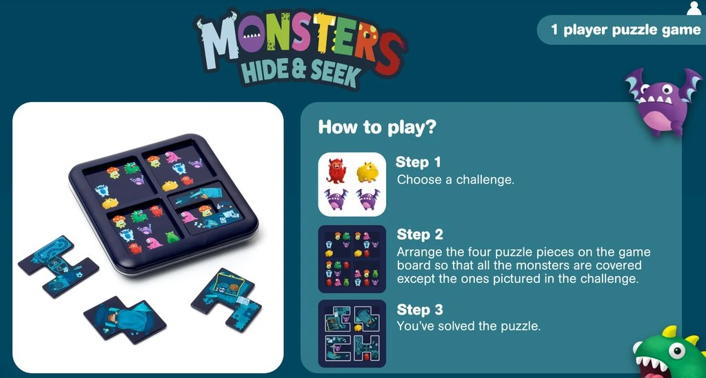 SmartGames Monsters Hide & Seek Denkspel 6 SmartGames Monsters Hide & Seek Denkspel - Image 4