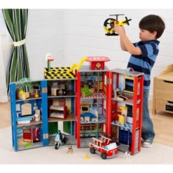 Houten Speelgoedset Voor Grote Kleine Helden -Peuter Plezier Verkoopwinkel speelset voor grote kleine helden kidkraft 63239 1 1