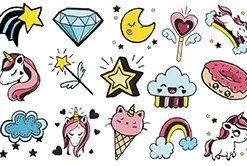 Stampo Kids Hawai Eenhoorns Stempelset -Peuter Plezier Verkoopwinkel stampo kids eenhoorns 1 1