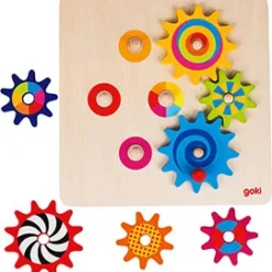 Tandwielenpuzzel Goki -Peuter Plezier Verkoopwinkel tandwielen puzzel goki 58530 1 1