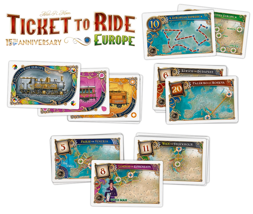 Days Of Wonder Ticket-to-Ride Europe 15th-Anniversary Bordspel 9 Days Of Wonder Ticket-to-Ride Europe 15th-Anniversary Bordspel - Image 7