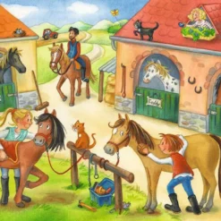 Ravensburger Vakantie Op De Manege Kinder-Puzzel 2 X 12 Stukjes -Peuter Plezier Verkoopwinkel vakantie op de manege puzzel ravensburger 2