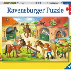 Ravensburger Vakantie Op De Manege Kinder-Puzzel 2 X 12 Stukjes